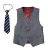Boy Suits Toddler Formal Suit Vest Set for Wedding Kids Dresswear Set with Shirt Pants Vest and Tie Size 6 Grey view 4