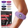 Sleeve Stars Tennis Elbow Brace for Men & Women, Elbow Brace for Tendonitis, Tennis Elbow Strap, Golfers Elbow Brace, Elbow Support Wrap for Tennis Elbow Relief, Fits 9"-23" (Single/Light Purple) view 1