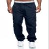 THWEI Mens Cargo Pants Casual Drawstring Athletic Jogger Sports Outdoor Trousers Navy XL view 2