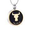 12 Constellation Pattern Stainless Steel Cremation Urn Necklace for Ashes Remembrance Jewelry Memorial Urn Necklace view 1