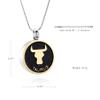 12 Constellation Pattern Stainless Steel Cremation Urn Necklace for Ashes Remembrance Jewelry Memorial Urn Necklace view 2