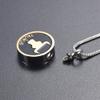12 Constellation Pattern Stainless Steel Cremation Urn Necklace for Ashes Remembrance Jewelry Memorial Urn Necklace view 3