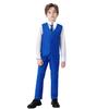 Kids Suit for Boys Vest and Pants Set Toddler Formal Tuxedo Ring Bearer Suits Boys Dress Outfit Size 6 Royal Blue view 1
