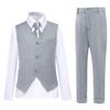 Toddler Suit Set for Boys 5T Kids Tuxedo Suits Wedding Outfit Boy Formal Wear Dress Suit Set with Shirt Light Grey view 1