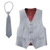 Toddler Suit Set for Boys 5T Kids Tuxedo Suits Wedding Outfit Boy Formal Wear Dress Suit Set with Shirt Light Grey view 4