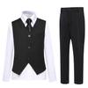 Suit for Boys Toddler Formal Tuxedo Ring Bearer Suits for Wedding Kids Black Dress Pants and Vest Set 4T view 1