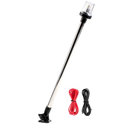 EVERBEAM P800 Adjustable Stainless Steel Anchor Light for Fishing Boats and Marine Vessels - Gives 360 Degree Visibility for 3 Nautical Miles - Weatherproof Fold Down 36pc LED inc. Fittings and Manual