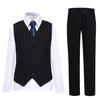 Boy Suit Toddler Boys Suit Vest and Pants Set Wedding Outfit Stripe Tuxedo Kids Formal Dress Suit Sets Size 3 view 1