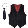Boy Suit Toddler Boys Suit Vest and Pants Set Wedding Outfit Stripe Tuxedo Kids Formal Dress Suit Sets Size 3 view 4