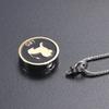 12 Constellation Pattern Stainless Steel Cremation Urn Necklace for Ashes Remembrance Jewelry Memorial Urn Necklace view 3