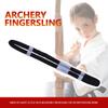 Archery Bow Slings, Archery Fingersling Recurve Bow Fingersling Shooting Fingersling Archery Finger Comfortable Wear Resistant for Recurve Bow(Black,L) view 2