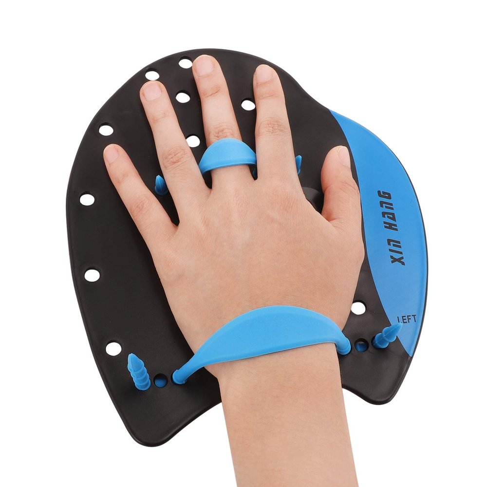 Kids Adults Swimming Hand Paddles Adjustable Professional Swim Training Hand Fin Flipper Flat Paddle for Men Women Children