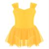 easyforever Girls Ballet Dress Ballet Tutu Leotard Ballerina Outfit Gymnastics Skirted Leotard Dance wear Costume Yellow 6 Years view 1