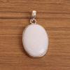 925 Sterling Silver Designer Handcraft White King Gemstone Bezel Set Pendant view 2