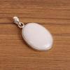 925 Sterling Silver Designer Handcraft White King Gemstone Bezel Set Pendant view 3