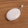 925 Sterling Silver Designer Handcraft White King Gemstone Bezel Set Pendant view 4