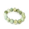 0.5" China Certified Nature Hisui Jadeite Jade Grade A Flower Beads Bangle Bracelet 4084 view 1