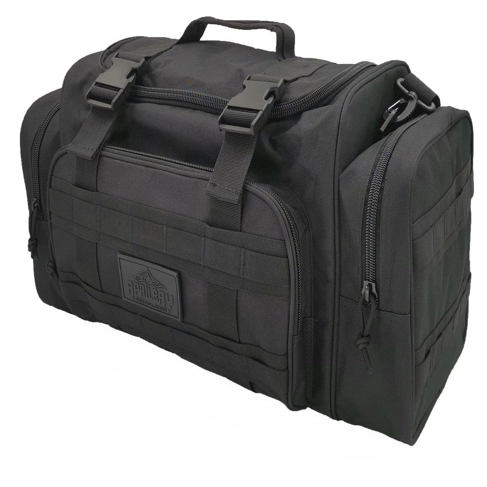APRILBAY Duffel Bag  Heavy Duty Tactical Gym Bag for Men, Splashwater-Proof Weekender Travel Bag for Basketball, Football, Soccer, Hiking, and Hunting (Black)