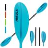 HIKULA Kayak Paddle 4 Pieces Aluminum Shaft and PP Blade Floating 86.6in/220cm, 90.5inch/230cm Lightweight Oars view 1