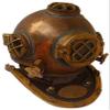 Tecmetooze Brass Diving Helmet Maritime Solid Brass Deep Diving Divers Helmet, Royal Navy Diving Helmet US Navy Diving Divers Antique Helmet Antique Mark V Marine Scuba Divers Helmet 18'' view 1