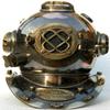 Tecmetooze Decorative Brass Mark V Scuba Marine Helmet, 18 Inch - Antique Finish, For Home & Office Decorative, Collectibles view 1