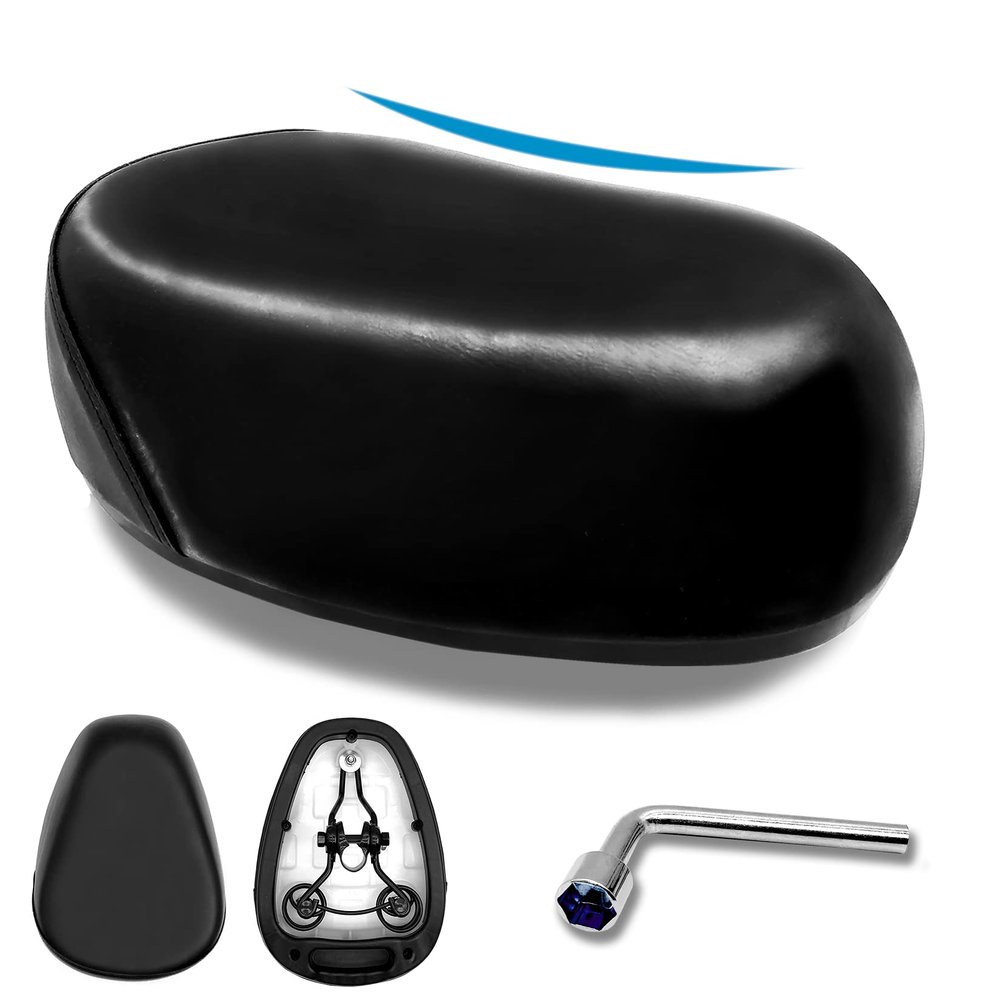 GLDYTIMES Electric Scooter Seat Cushion Comfortable Bike Seats Memory Foam Sweat Proof Electric Scooter Waterproof Saddle with Dual Shock Absorbing Replacement for Electric Bike Tricycle