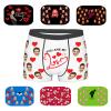 EAQ Custom Underwear Custom Boxers for Men with Face Valentine's Day Boxer Briefs Underpants Printed with Photo As Gif view 1