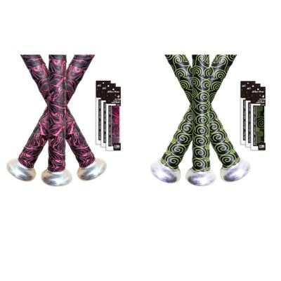 ALIEN PROS 6 Pack Fire & Black Clouds Bat Grip Tape for Baseball 0.5MM - Wrap Your Bat for an Epic Home Run