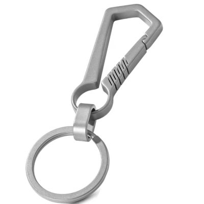 RISON-Titanium Key Chain with Key Ring,Anti-Lost Quick Release Spring Keychain Carabiner Car Key Chains for Men and Women