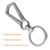 RISON-Titanium Key Chain with Key Ring,Anti-Lost Quick Release Spring Keychain Carabiner Car Key Chains for Men and Women view 4