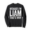 Funny Personalized Name Shirt Because I'm Liam That's Why Sweatshirt view 1