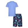 Hurley Boys Swim Suit 2-Piece Outfit Set, Blue/Black Floral, 2T view 3