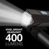 Energizer X400 Rechargeable Bike Light, IPX4 Water Resistant, Compact and Lightweight Design, Front Clip Light and Rear LED Light for Visibility Black view 4