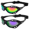 Birdz Eyewear Seahawk Padded Polarized Sunglasses 2 Pairs w/Strap Water Sports Surfing Kayaking Jetski Black w/Pink & Purple Mirror Lenses view 1