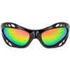 Birdz Eyewear Seahawk Padded Polarized Sunglasses 2 Pairs w/Strap Water Sports Surfing Kayaking Jetski Black w/Pink & Purple Mirror Lenses view 2