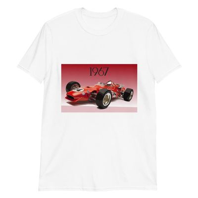1967 Coyote Race Car Indianapolis 500 Winner Short-Sleeve Unisex T-Shirt White
