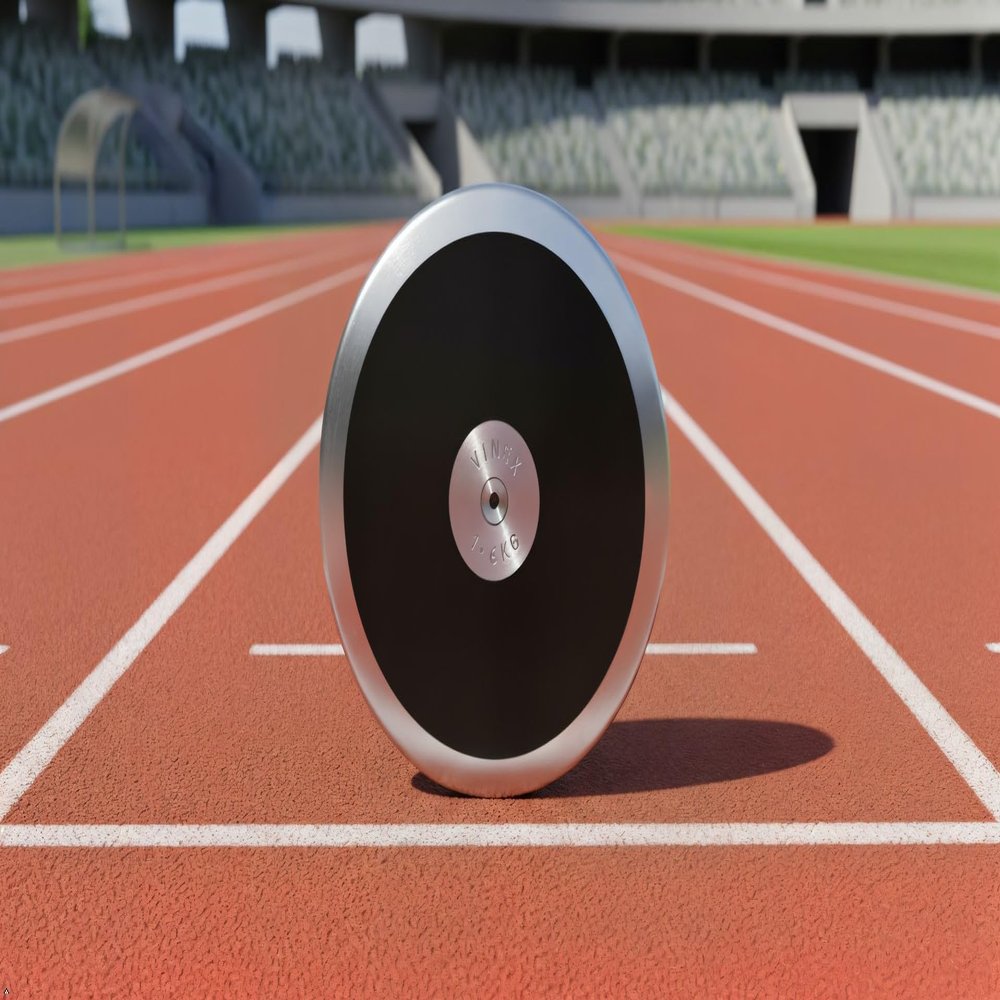 The RT Black Lighting 1 kg Discus is Designed to Empower Girls by Enhancing Their Ability to Throw Farther and Build Confidence. The 1kg Discus aids Young Athletes in achieving Their Goals.