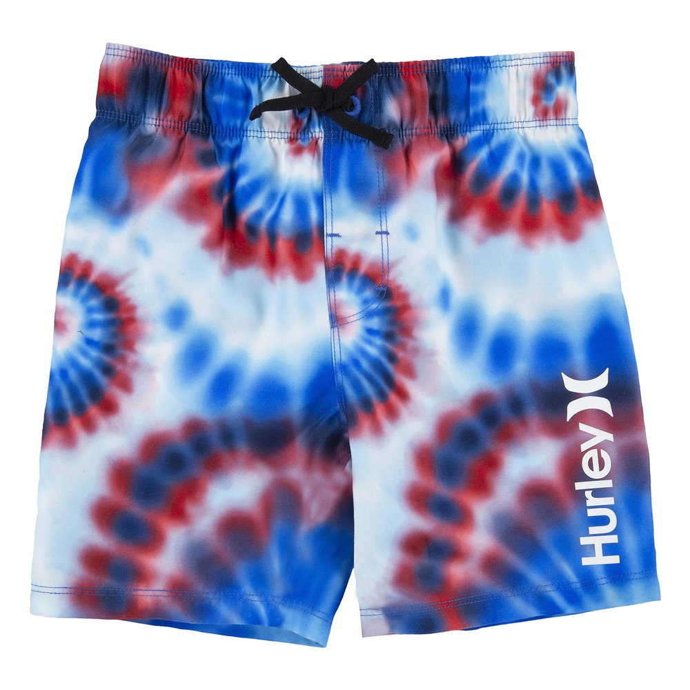 Hurley Boys' Printed Pull On Swim Trunks, Deep Royal Blue/Americana, 6