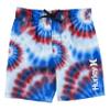 Hurley Boys' Printed Pull On Swim Trunks, Deep Royal Blue/Americana, 6 view 1