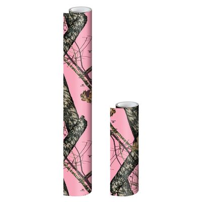 Mossy Oak Matte Camo Roll Hunting Patterns, Self-Adhesive Vinyl Wrap, DIY (24"x36", Break-Up Pink)