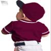 Hat and Beyond Kids Baseball Button Down Jersey (10T, 05up01_Burgundy/White) view 4