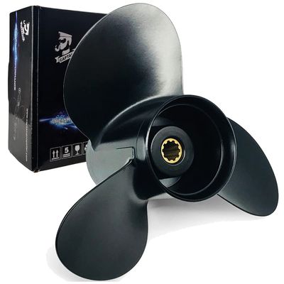 Boatman 10 1/4x13 Aluminum Outboard Boat Propeller fit Johnson Evinrude Cupped Prop Engines 15-35 HP,10-Spline
