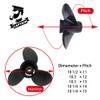 Boatman 10.3x12 Aluminum Outboard Boat Propeller fit Johnson Evinrude Cupped Prop Engines 15-35 HP,14-Spline view 2