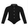 Agoky Boys Ballroom Salsa Latin Dance Shirt Romper Tuxedo Leotard Modern Dancewear Kids Stage Performance Costumes Outfits Black_B 8 view 1