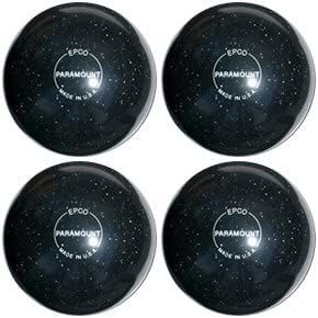 BuyBocceBalls - EPCO Candlepin Bowling Balls - Paramount Speckled - Black (4 1/2 inch- 2lbs. 6oz.) - 4 Balls - Made in USA