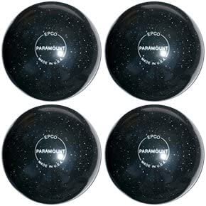 BuyBocceBalls - EPCO Candlepin Bowling Balls - Paramount Speckled - Black (4 1/2 inch- 2lbs. 6oz.) - 4 Balls - Made in USA