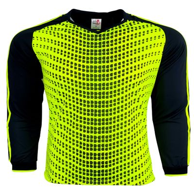 Soccer Goalie Shirt, Padded Goalkeeper Jersey with Sponge Protector (Small, Neon)