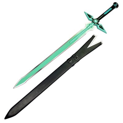 42" Long Sword Style with Wooden Sheath Included in Green Intended for Cosplay Costumes & Events Made of 440 Stainless Steel