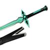 42" Long Sword Style with Wooden Sheath Included in Green Intended for Cosplay Costumes & Events Made of 440 Stainless Steel view 3