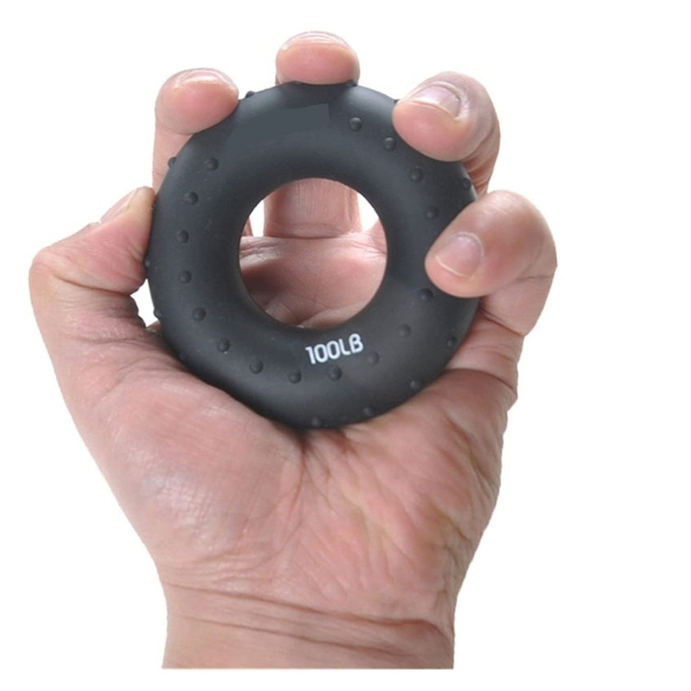 YFCDZVBH O Shape Hand Gripper Grip Silicone Ring Hand Resistance Band Finger Stretcher-Exercise for Forearm Wrist Training Carpal Hand Expander Useful (Color : Black)